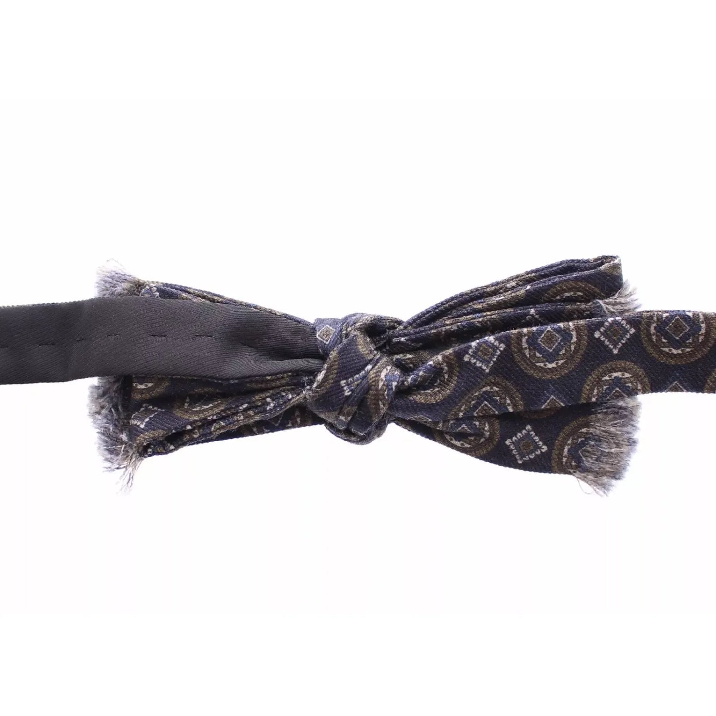 Dolce & Gabbana Blue Silk Baroque Fantasi Tied Bow Tie Papillon