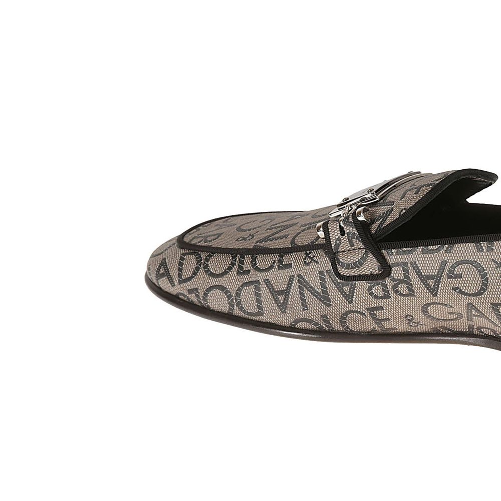 Dolce & Gabbana Brown Calfskin Slip-On Loafers