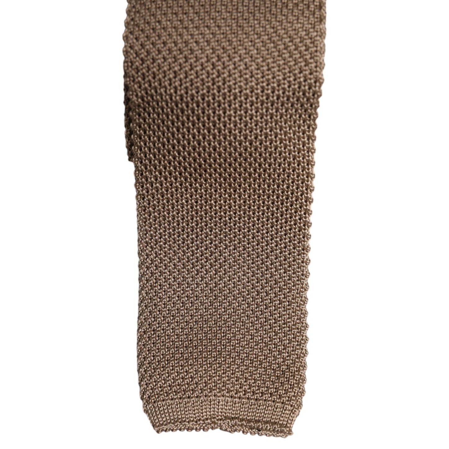 Dolce & Gabbana Brown Silk Adjustable Necktie Tie