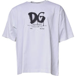 Dolce & Gabbana White DG Logo Cotton Crew Neck T-shirt TSH87520-50