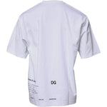 Dolce & Gabbana White DG Logo Cotton Crew Neck T-shirt TSH87520-50