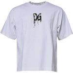 Dolce & Gabbana White DG Logo Cotton Crew Neck T-shirt TSH87521-50