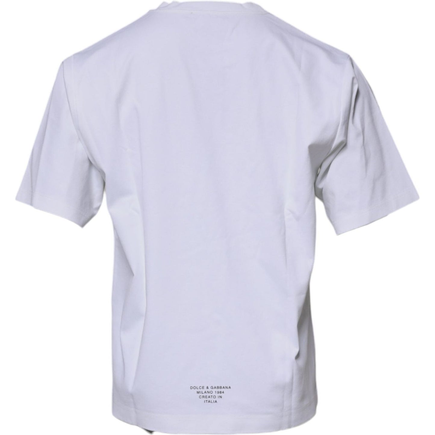 Dolce & Gabbana White DG Logo Cotton Crew Neck T-shirt TSH87521-50