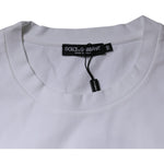 Dolce & Gabbana White DG Logo Cotton Crew Neck T-shirt TSH87521-50