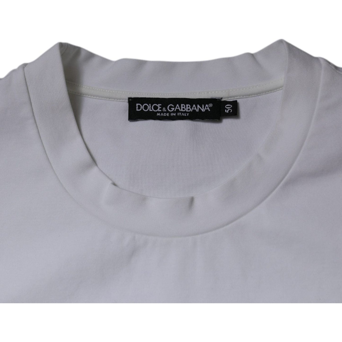 Dolce & Gabbana White DG Logo Crew Neck Short Sleeves T-shirt TSH87260-50