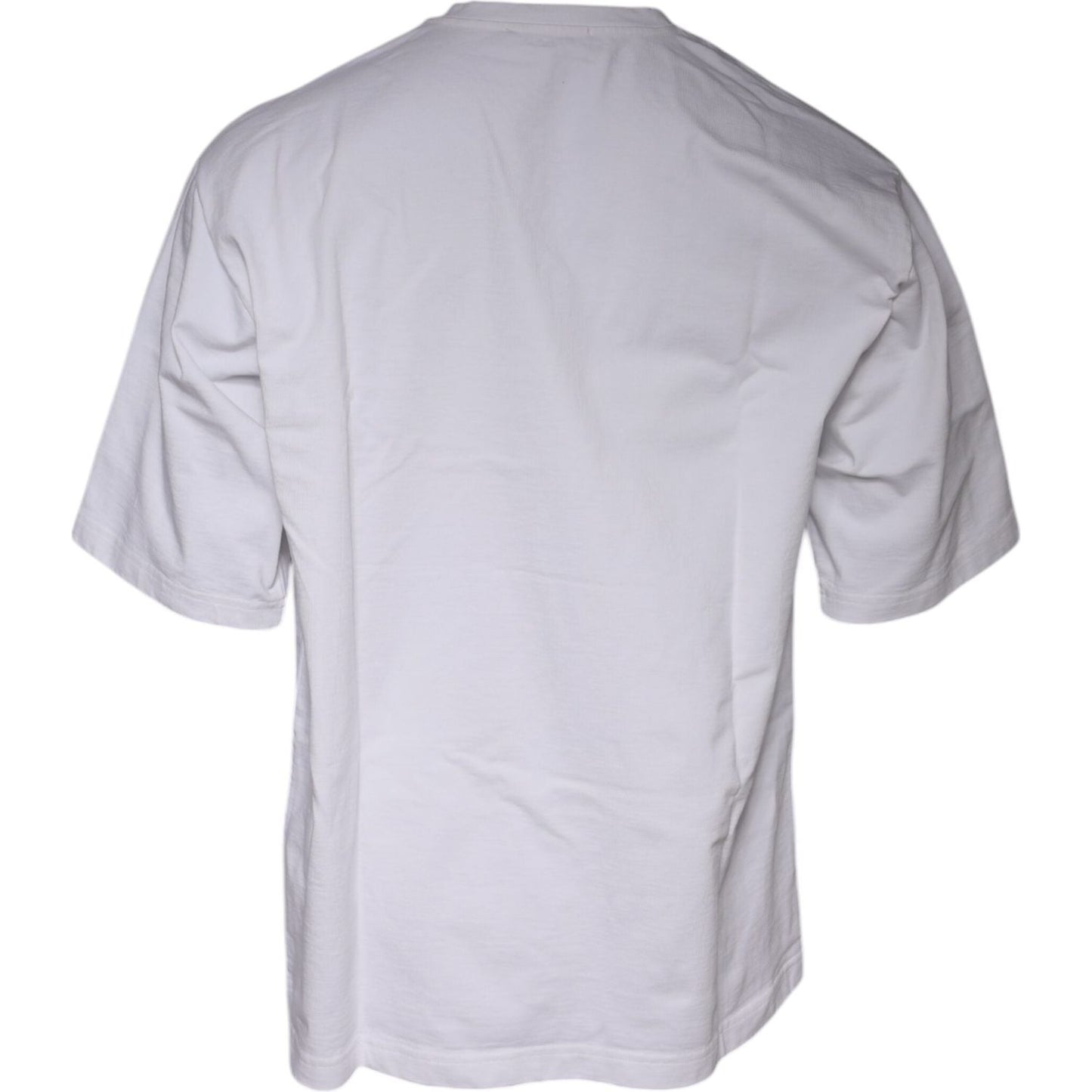 Dolce & Gabbana White Logo Print Cotton Crew Neck T-shirt TSH86868-52