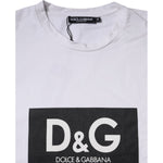 Dolce & Gabbana White Logo Print Cotton Crew Neck T-shirt TSH86868-52