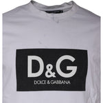 Dolce & Gabbana White Logo Print Cotton Crew Neck T-shirt TSH86874-44