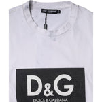 Dolce & Gabbana White Logo Print Cotton Crew Neck T-shirt TSH86874-44