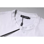 Dolce & Gabbana White Logo Print Cotton Crew Neck T-shirt TSH86874-44
