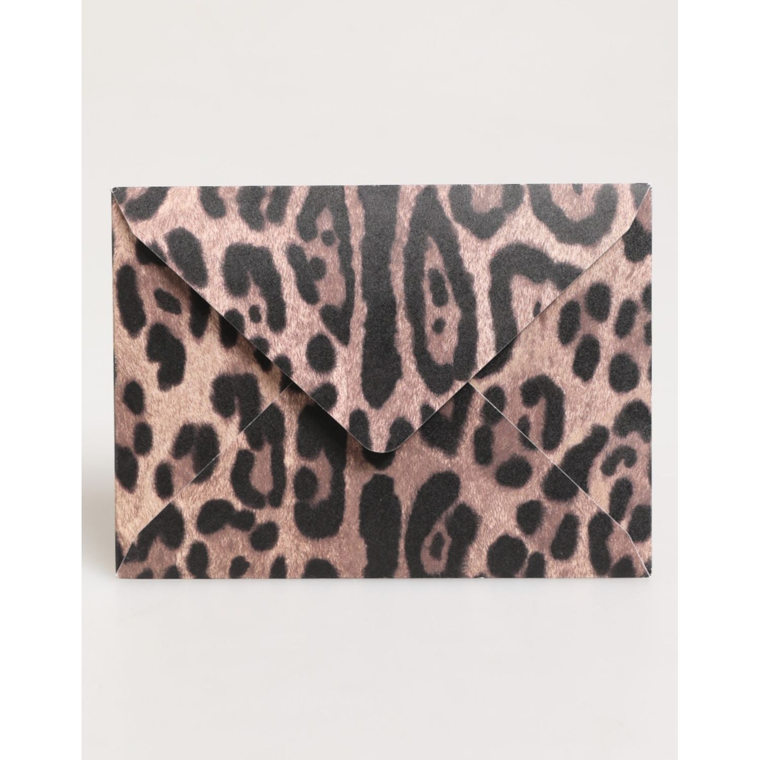 Dolce & Gabbana Multicolor Leopard Print Envelope Paper Post Card Holder