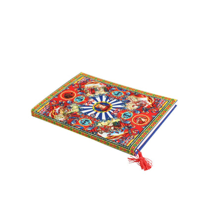 Dolce & Gabbana Multicolor Sicilian Carretto Print Journal Notebook