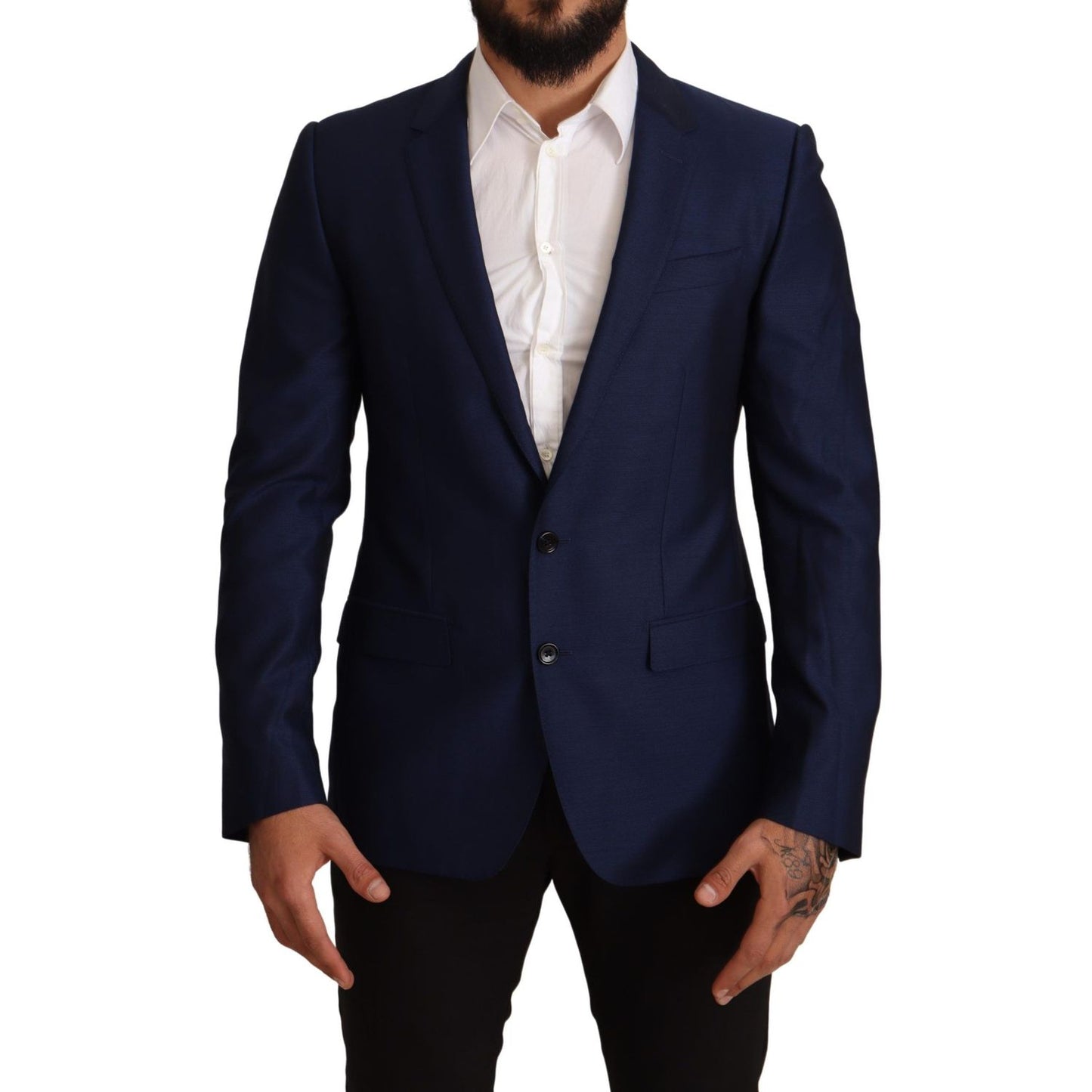 Dolce & Gabbana Navy Blue Slim Fit Jacket MARTINI Blazer