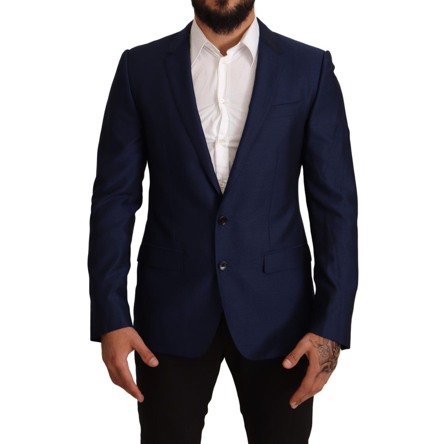 Dolce & Gabbana Navy Blue Slim Fit Jacket MARTINI Blazer