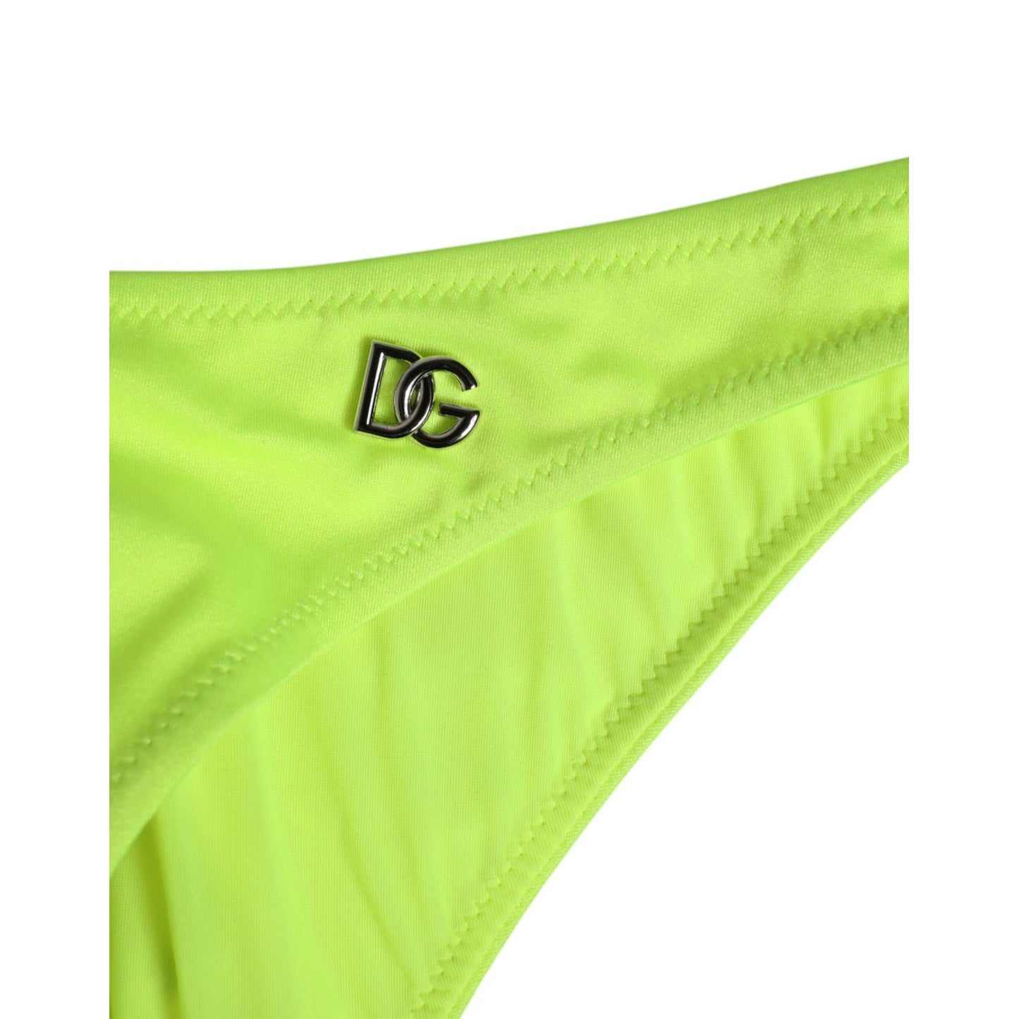 Dolce & Gabbana Neon Green DG Logo Swim Briefs Women Underwear
