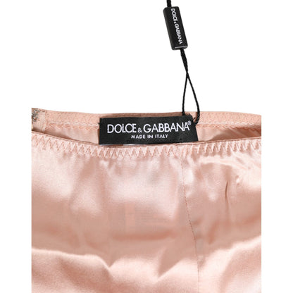 Dolce & Gabbana Pink Acetate High Waist Shorts Panty Underwear