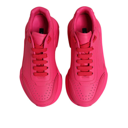 Dolce & Gabbana Pink Leather Daymaster Low Top Sneakers Shoes