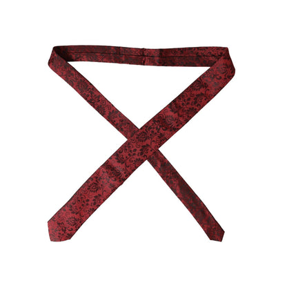 Dolce & Gabbana Red Floral Brocade Silk Adjustable Men Tie
