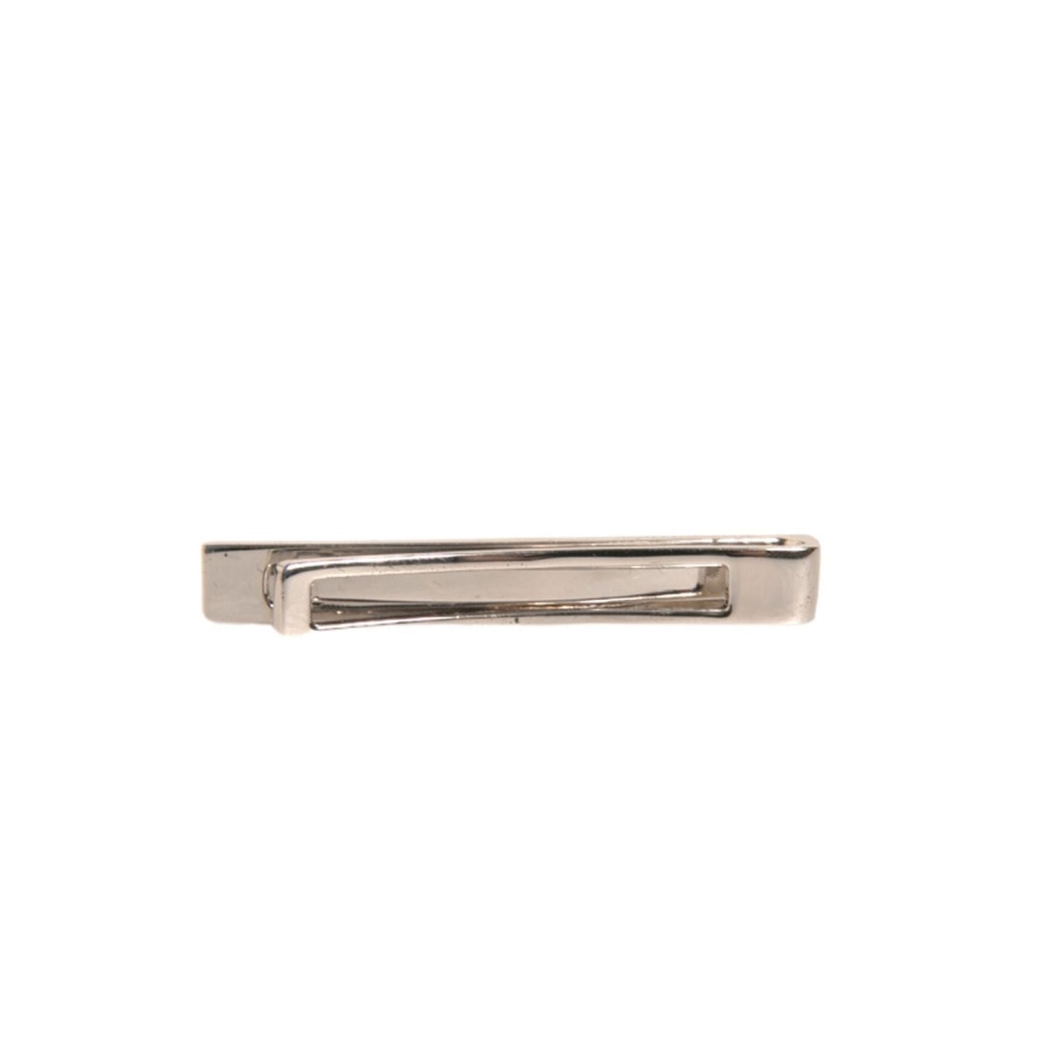 Dolce & Gabbana Silver Tone Brass Logo Branded Tie Clip Bar