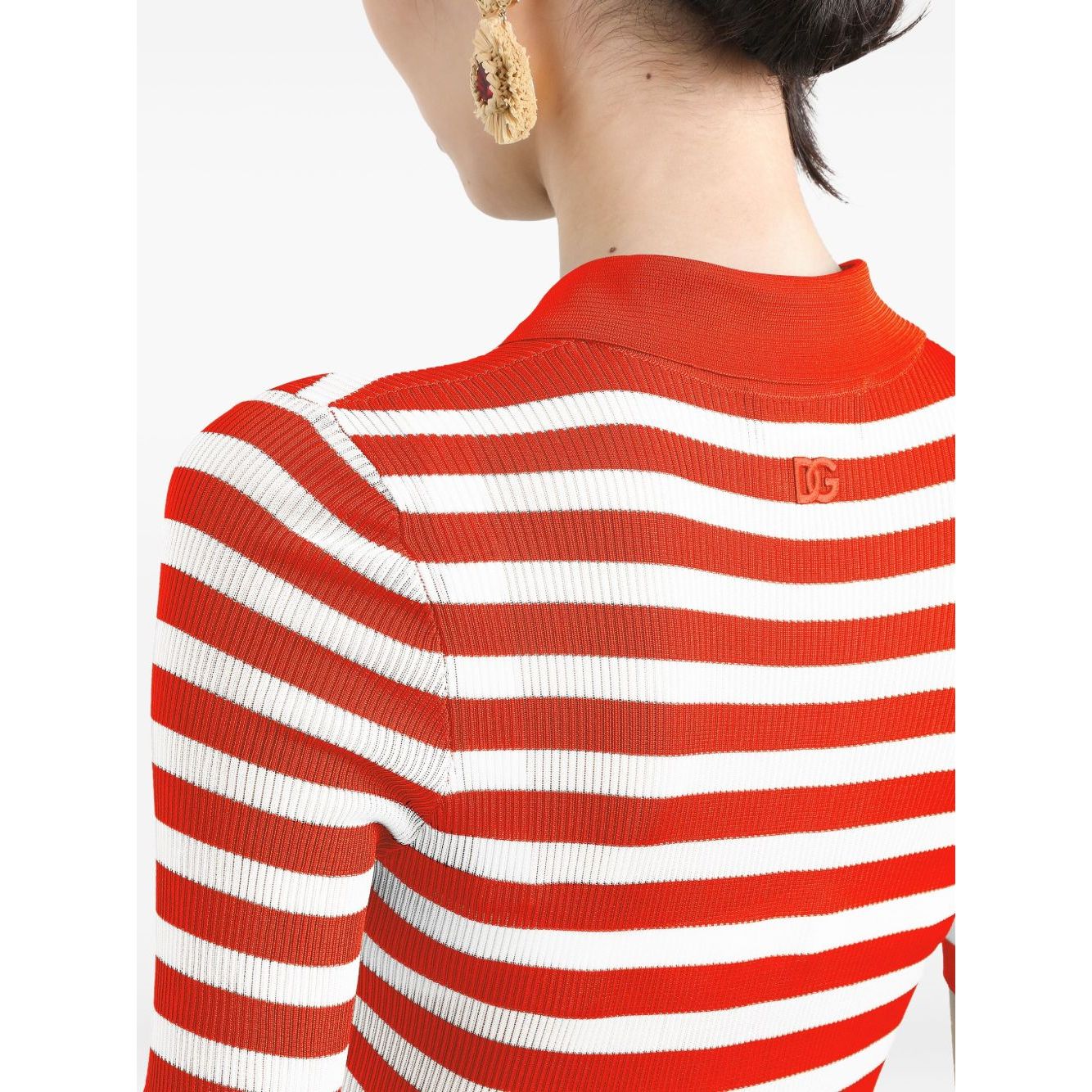 Dolce & Gabbana Striped Polo Top