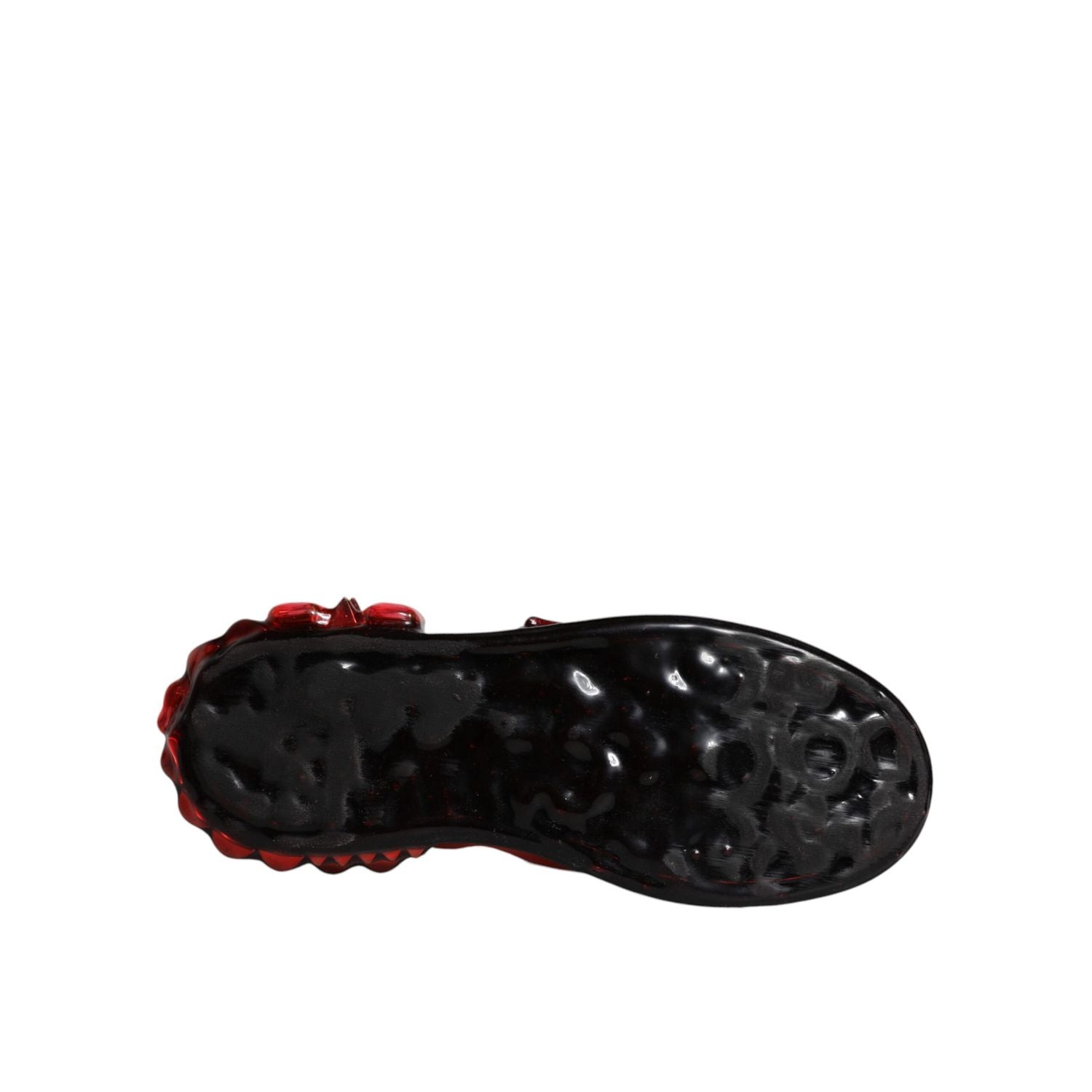 Dolce & Gabbana White Red Crystals Leather Portofino Sneakers Shoes