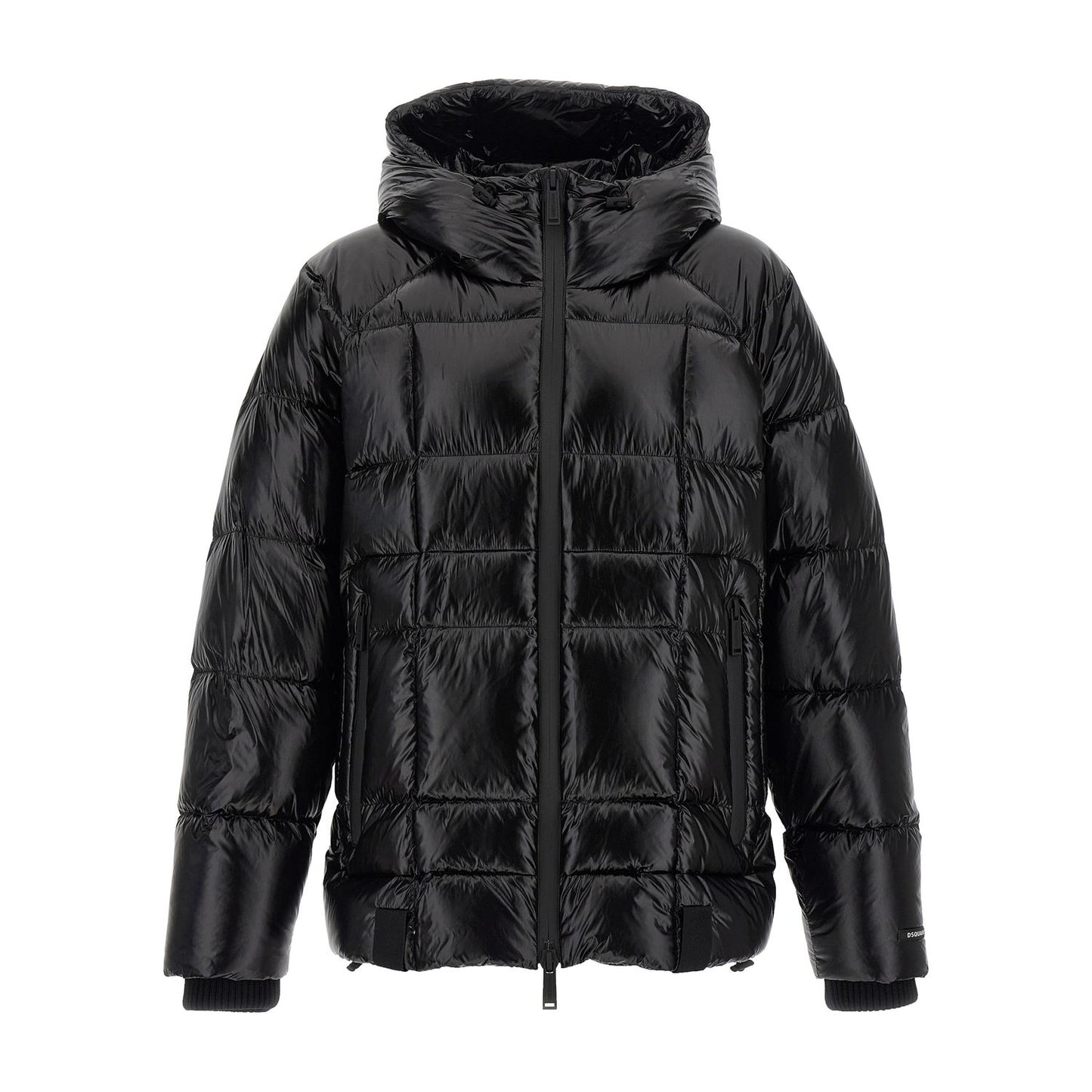 Dsquared² Black Polyamide Full-Length Jacket