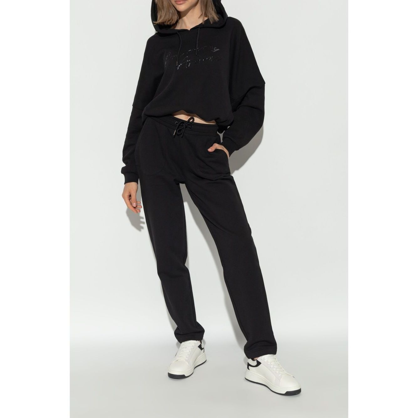 EMPORIO ARMANI EXCLUSIVE Emporio Armani Leather sneakers with suede details and eagle plaque