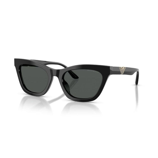 EMPORIO ARMANI MOD. EA 4259U black acetate sunglasses for ladies, featuring a stylish and elegant design ideal for fashion-forward women.