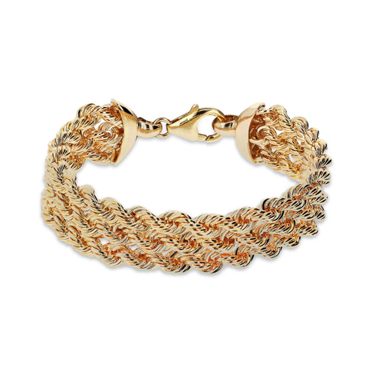 ETRUSCA JEWELS JEWELRY Mod. WSET00763.YG gold bracelet with intricate weaving design and clasp closure.