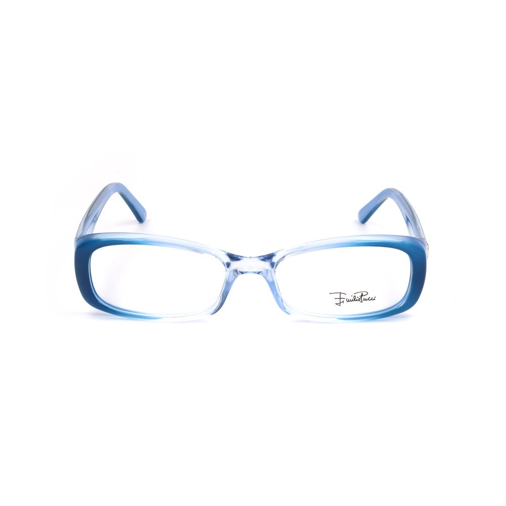 Emilio Pucci Blue Plastic Glasses (Frames) for women with gradient blue design and dimensions 51/17/130 mm.