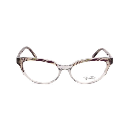 Emilio Pucci Gray Plastic Glasses (Frames) with zebra and transparent design, model EP2657907, dimensions 51/16/130 mm.