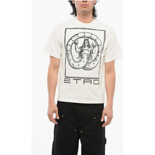 Etro Etro Crew Neck Cotton T-Shirt with Front Print ET-P629365-S