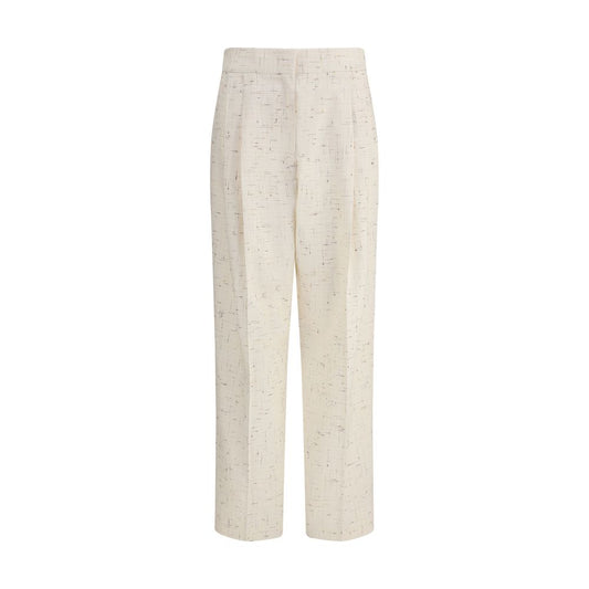Fabiana Filippi Cream Cotton Casual Pants