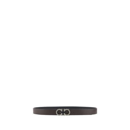 Ferragamo Black Calf Leather Bos Taurus Regular Belt