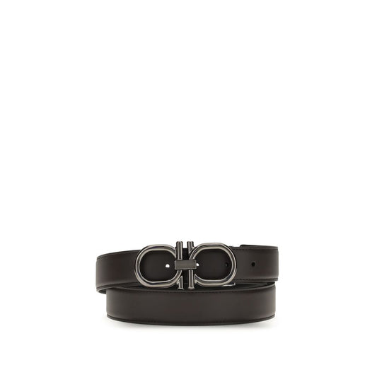 Ferragamo Brown Calf Leather Bos Taurus Regular Belt