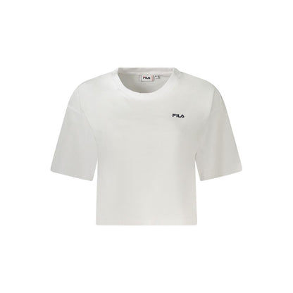 Fila White Cotton Women T-Shirt