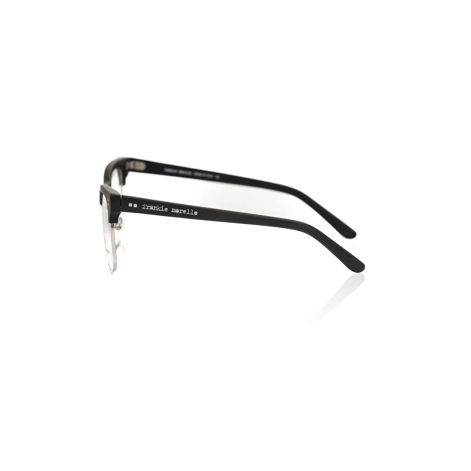 Frankie Morello Black Metallic Men's Eyeglass Frame