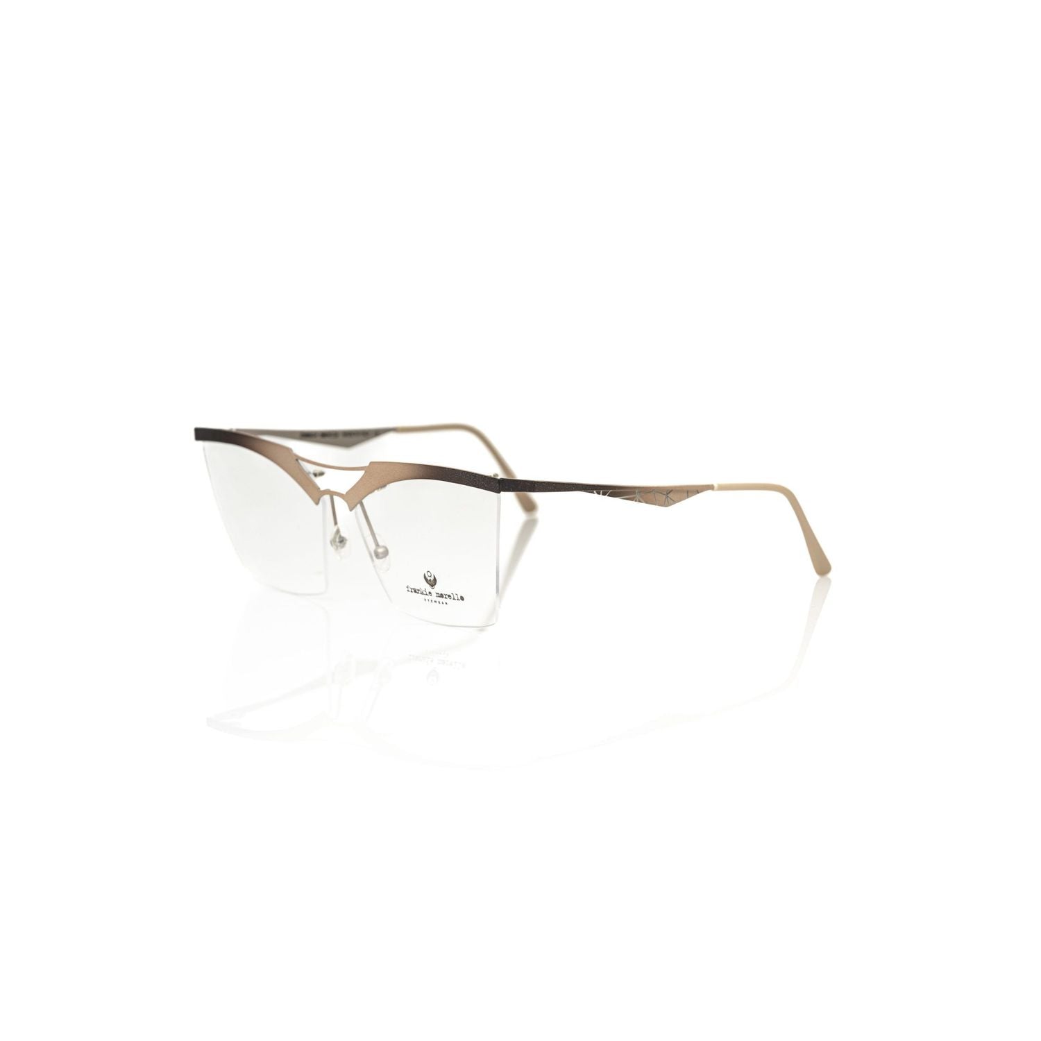 Frankie Morello Gold Metallic Women's Eyeglass Frame