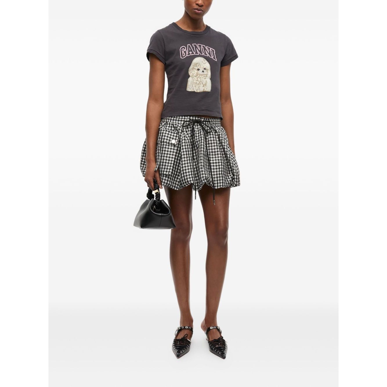 GANNI T-shirts and Polos Grey Topwear