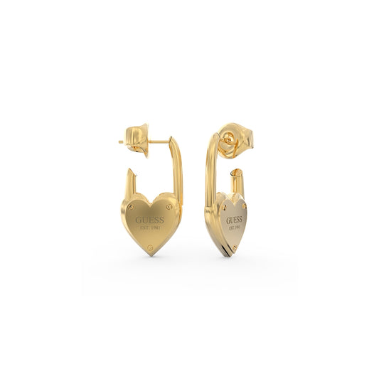 GUESS JEWELS JEWELRY Mod. JUBE04214JWYGT-U gold heart-shaped earrings