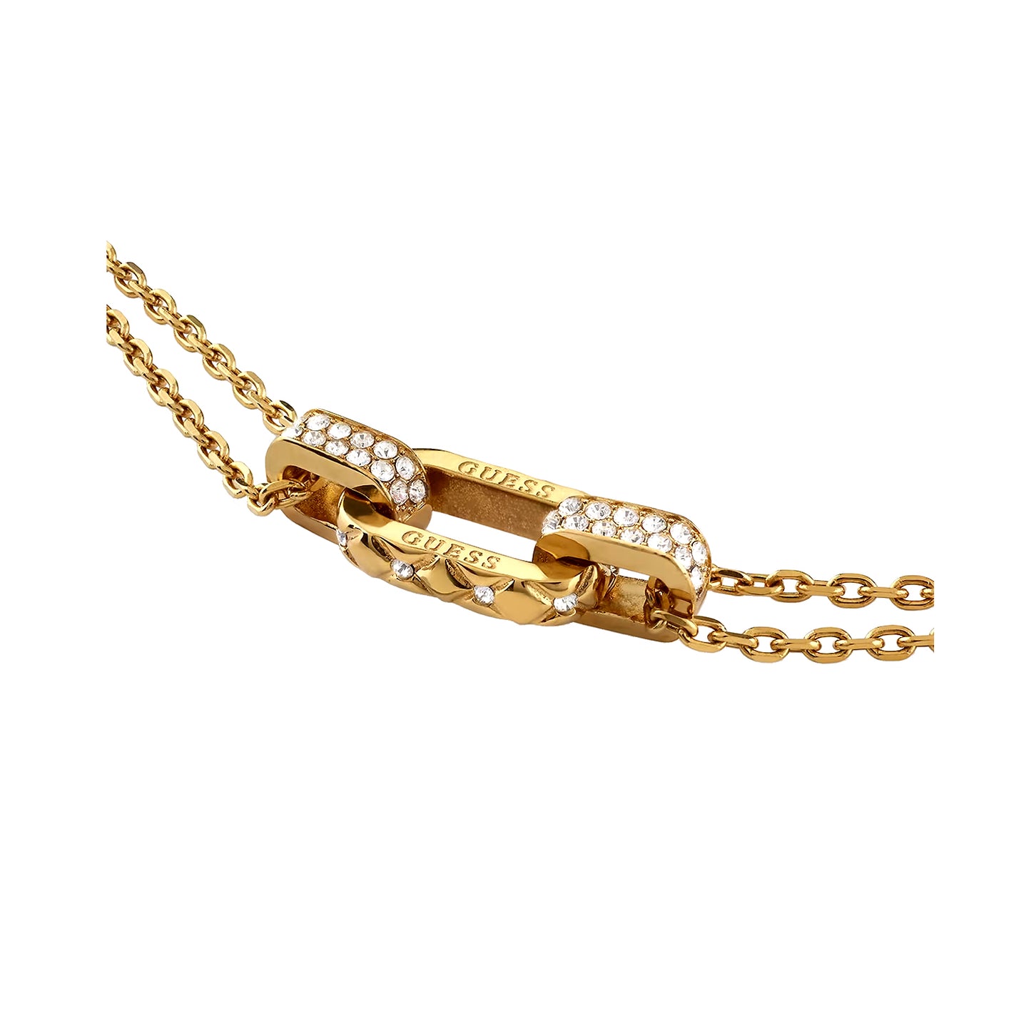 GUESS JEWELS JEWELRY Mod. JUBN04580JWYGT-U gold chain with sparkling crystals