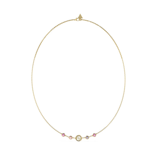 GUESS JEWELS JEWELRY Mod. JUBN05097JWYGFCT-U elegant necklace with gold chain and gemstone accents