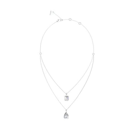 GUESS JEWELS JEWELRY Mod. JUBN05242JWRHT-U necklace with dual pendants displayed.