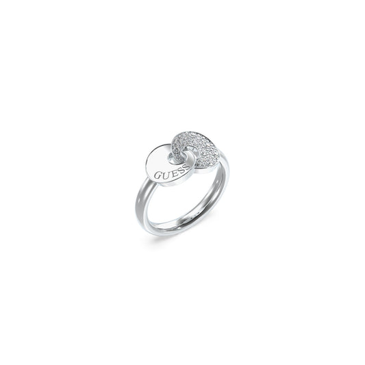 GUESS JEWELS JEWELRY Mod. JUBR05222JWRH54 silver ring with charm