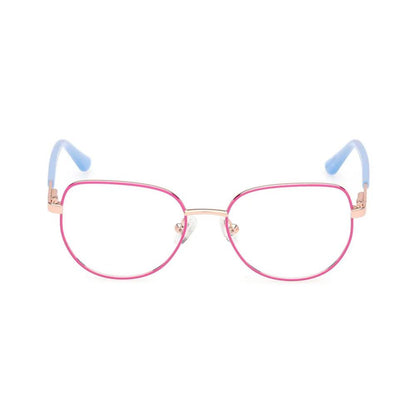 GUESS MOD. GU50140 metal frame lady eyeglasses in pink and gold.