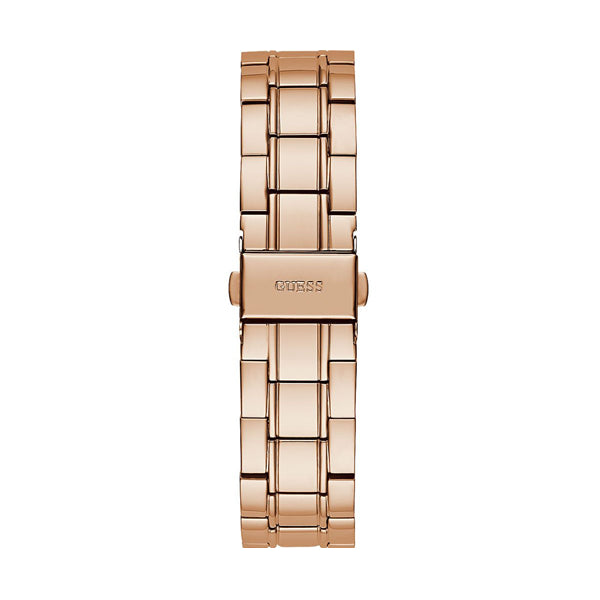 Rose gold watch bracelet for GUESS Mod. GW0380L3 made from stainless steel with clasp closure.