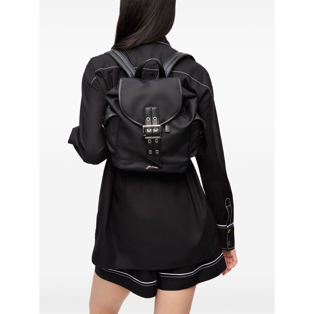 Ganni Bucky nylon small backpack Backpacks