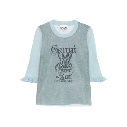Ganni Bunny-detail top Topwear