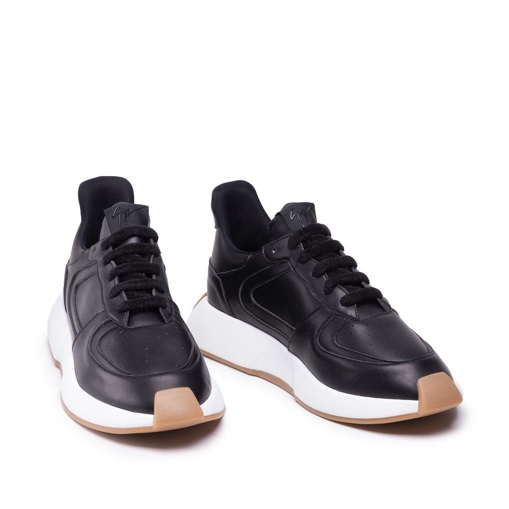 Giuseppe Zanotti Black Calfskin Chunky Sneakers