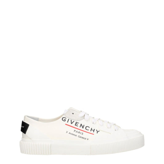 Givenchy Beige Fabric Low Top Sneakers with vintage effect and logo detailing.